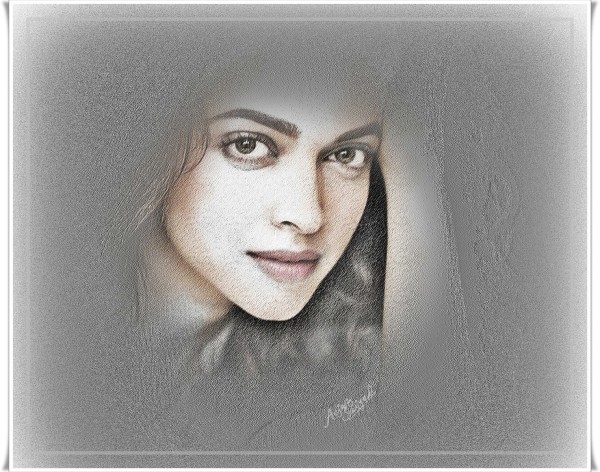 Digital Painting of Deepika Padukone - DesiPainters.com
