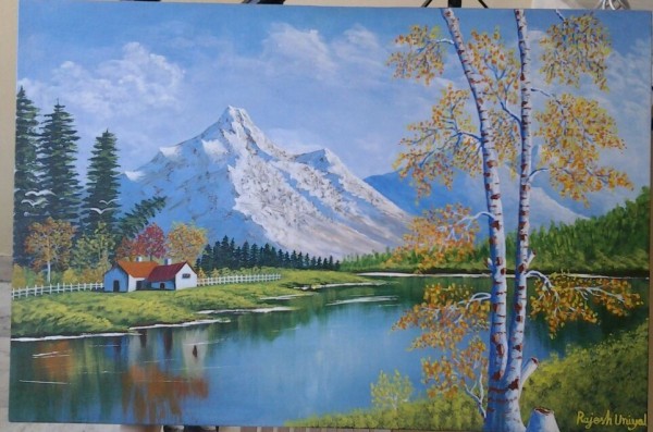 A Beautiful Acryl Painting - DesiPainters.com