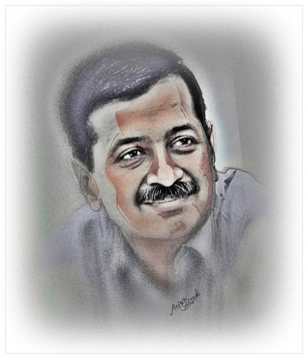 Oil Painting Of Arvind Kejriwal - DesiPainters.com