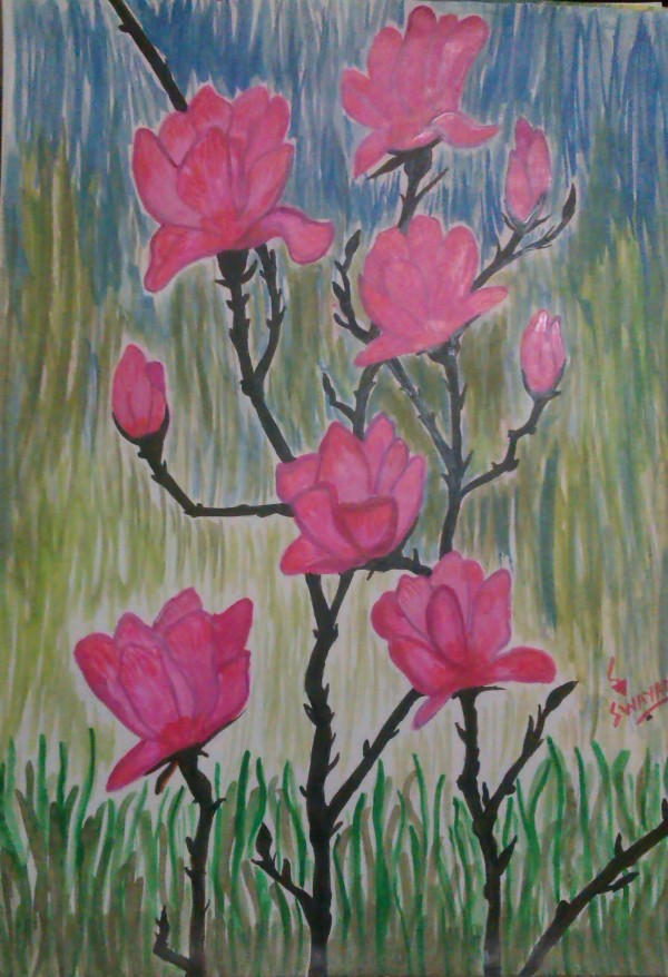  Acryl Painting Of Flower Power
