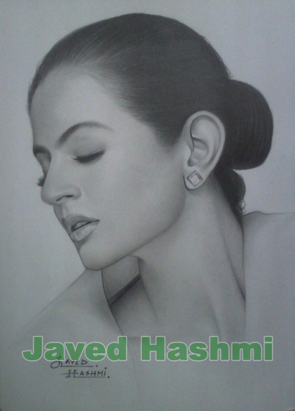 Amisha Patel Pencil Sketch - DesiPainters.com