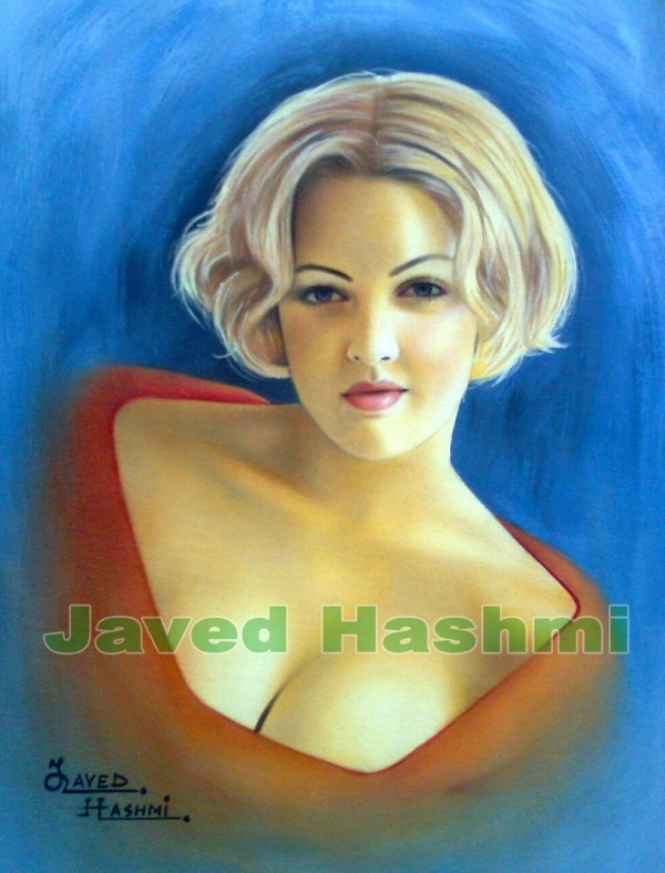 Drew Barrymore Oil Painting - DesiPainters.com