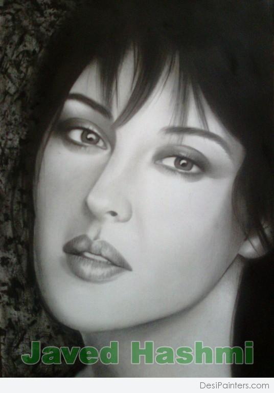 Monica Bellucci Painting