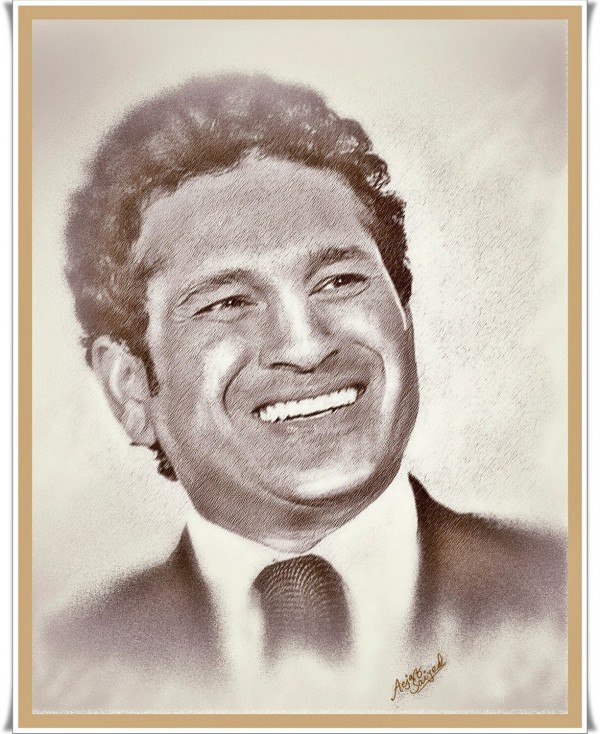 Digital Painting of Sachin Tendulkar - DesiPainters.com