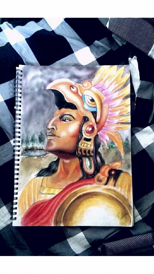 Red Indian Painting - DesiPainters.com
