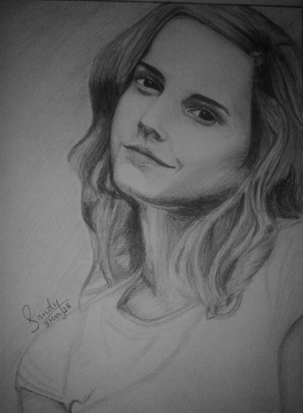 Beautiful Emma Watson Sketch - DesiPainters.com