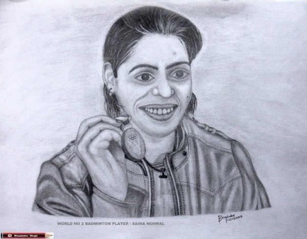 Great Badminton Player – Saina Nehwal - DesiPainters.com