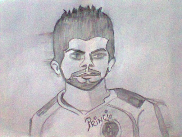 Virat Kohli Pencil Sketch - DesiPainters.com