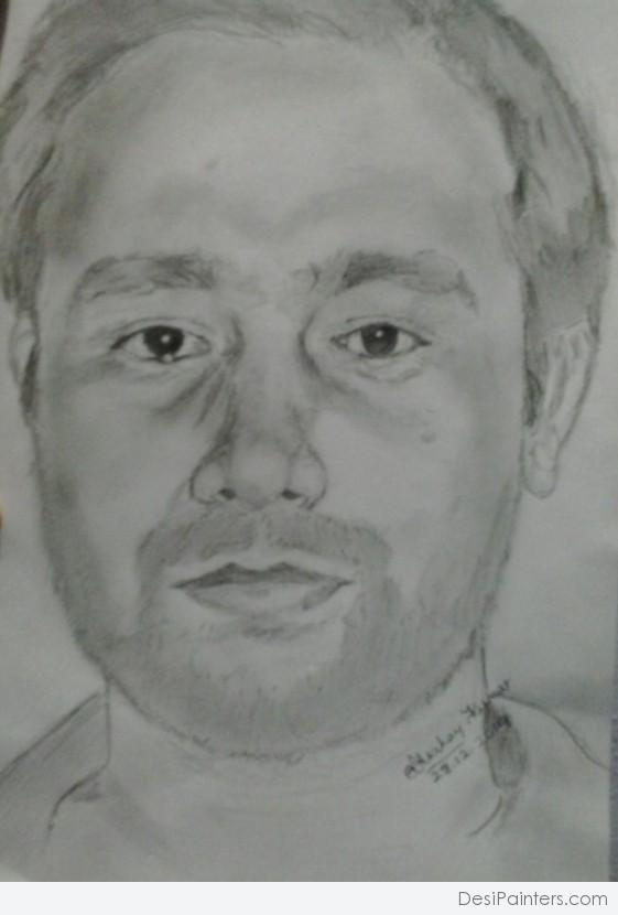 Realistic Pencil Portrait of A Man - DesiPainters.com