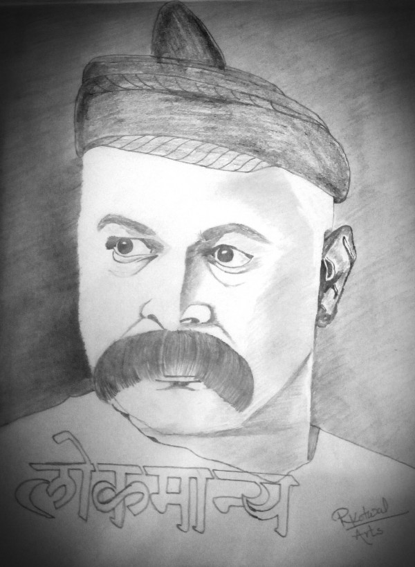  Pencil Sketch Of Lokmanya Tilak