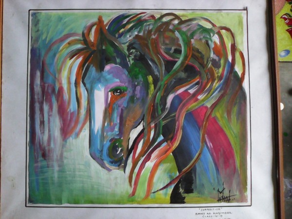 Mixed Painting Of Horse 