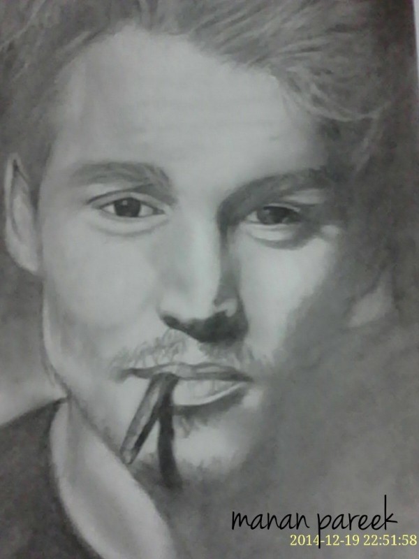 Pencil Sketch Of Johnny Depp By Manan Pareek - DesiPainters.com