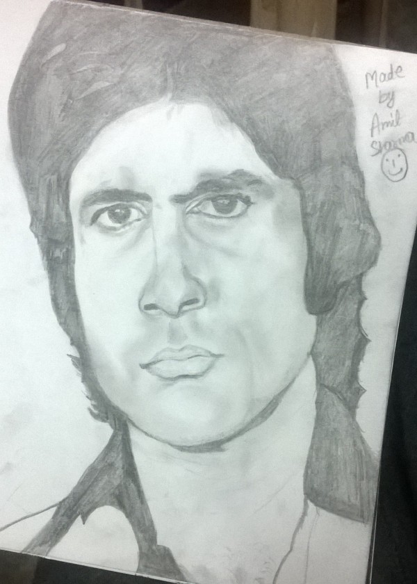 Pencil Sketch Of Amitabh Bachchan - DesiPainters.com