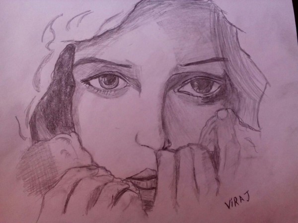 Pencil Sketch Of A Girl