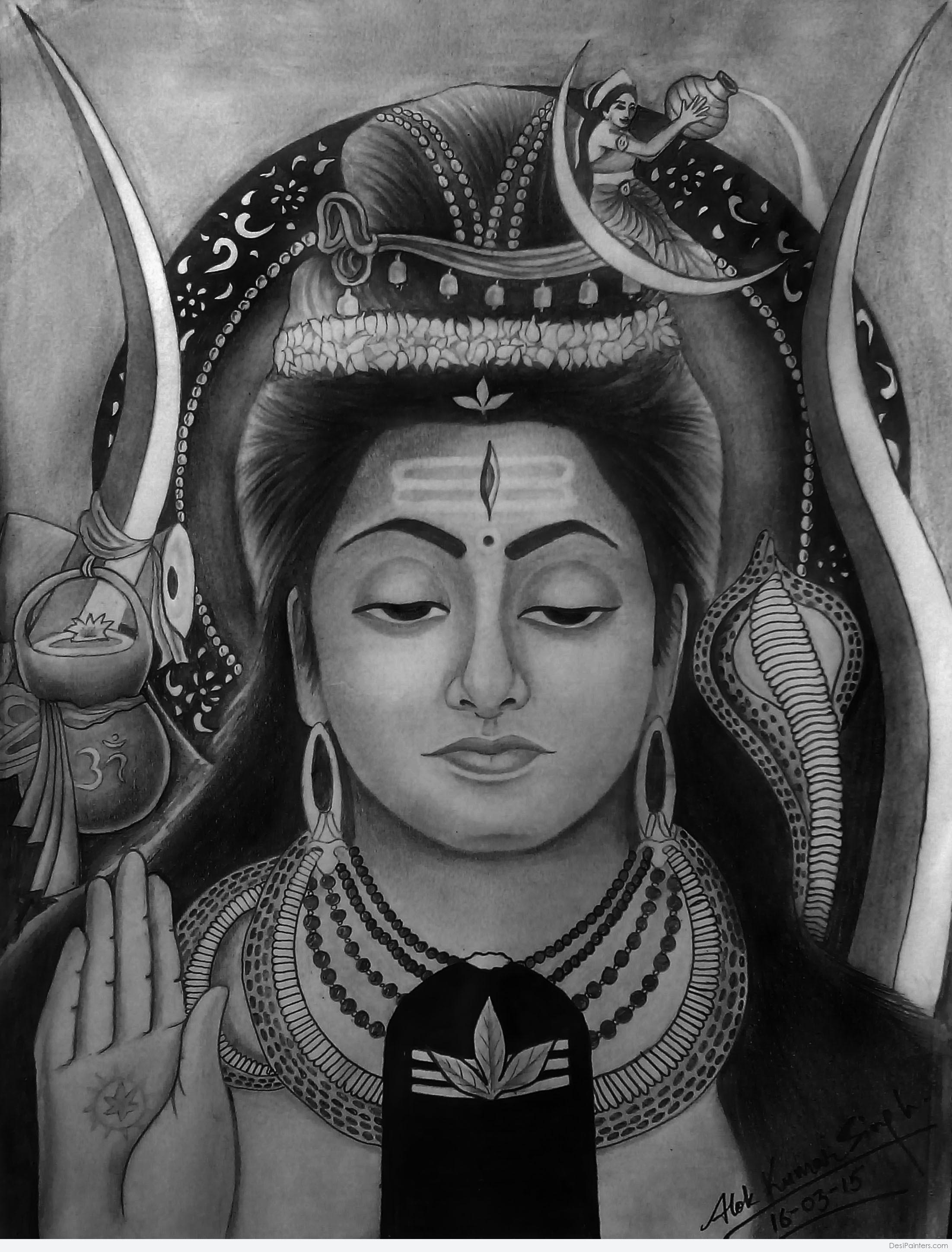Karina Patel on LinkedIn: #mahadev #shiva #bholenath #pencildrawing #pencil  #pencilart #charcoal…