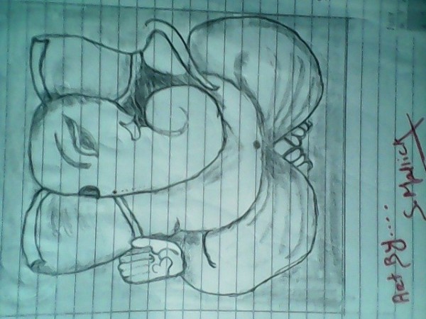 Pencil Sketch Of Om Ganeshaya Namha