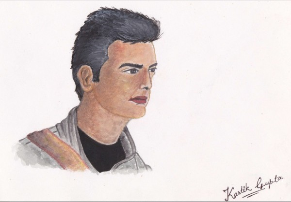 Watercolor Painting of Aamir Khan - DesiPainters.com