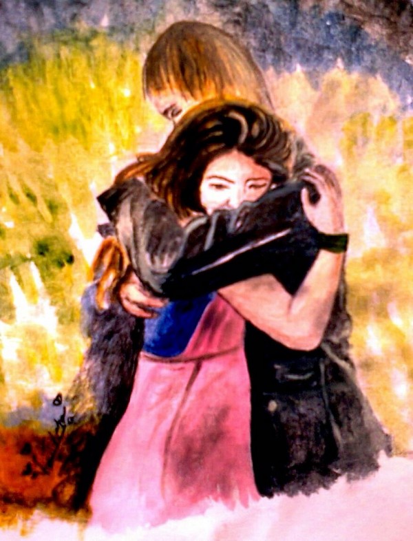 Beautiful Oil Painting Of Couple - DesiPainters.com