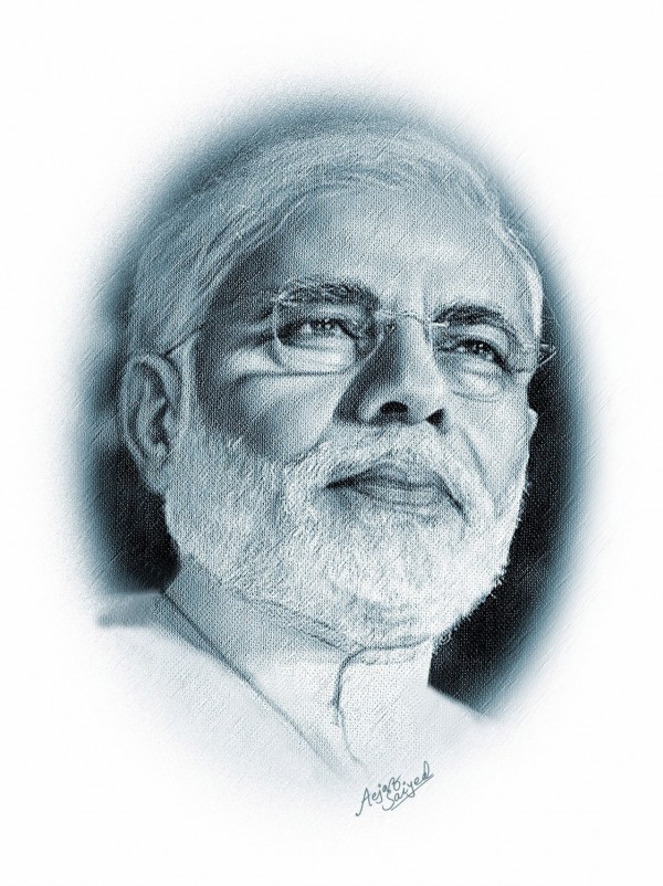 Digital Painting Of Narendra Modi