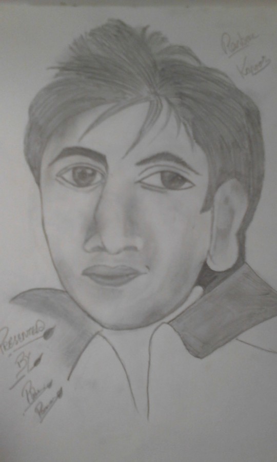 Pencil Sketch Of Ranbir Kapoor - DesiPainters.com