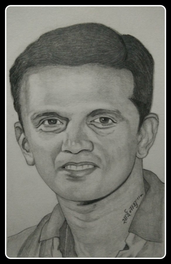 Pencil Sketch Of Rahul Dravid