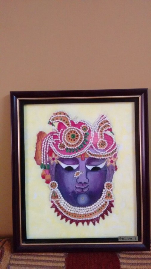 Acrylic Painting Of Sreenath Ji By Ankita Shrivastava - DesiPainters.com