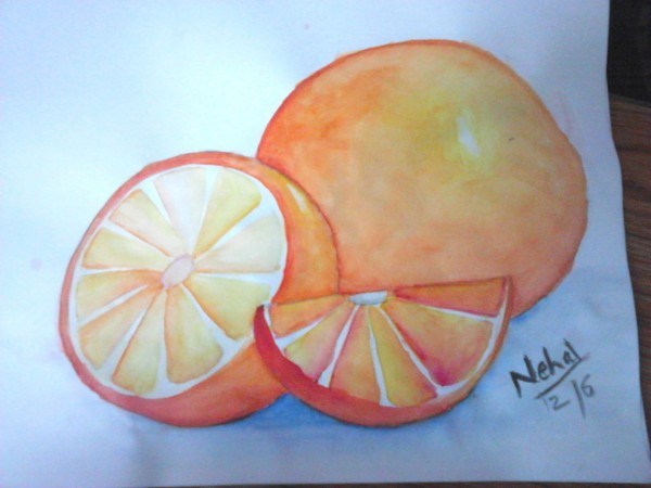 Watercolor Painting Of ORANGES