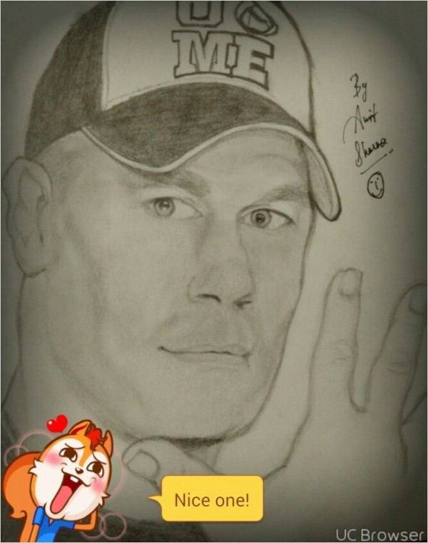 Pencil Sketch Of John Cena - DesiPainters.com
