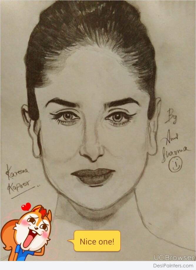 Pencil Sketch Of Kareena Kapoor