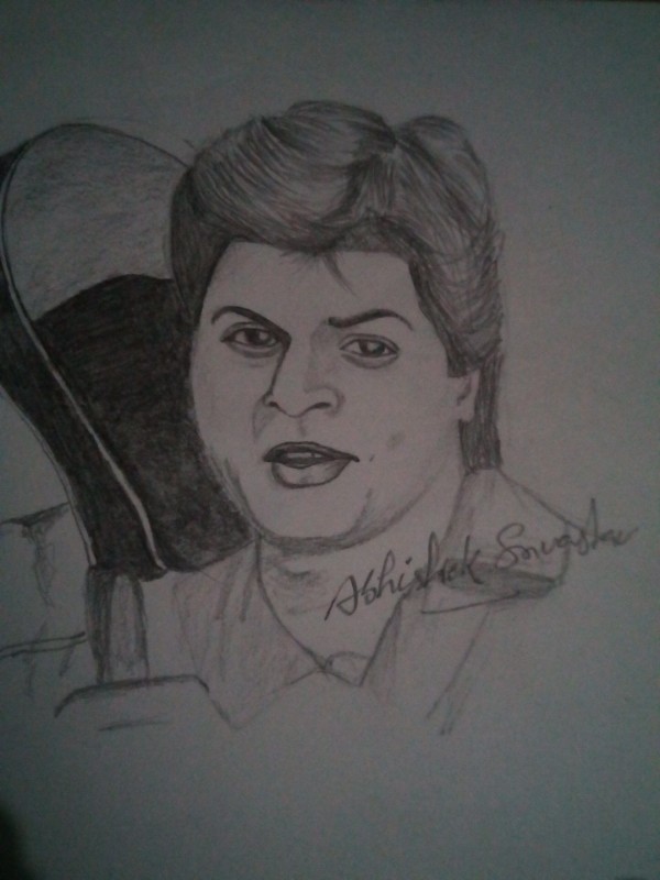 Pencil Sketch Of Shahrukh As Raj - DesiPainters.com