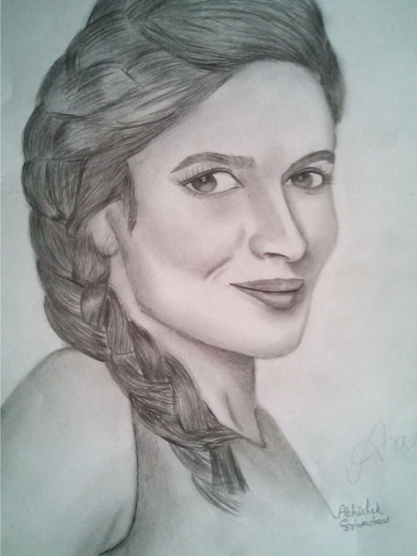 Beautiful Pencil Sketch Of Alia 