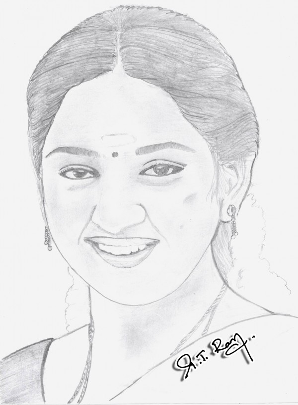 Pencil Sketch Of Lakshmi Menon - DesiPainters.com