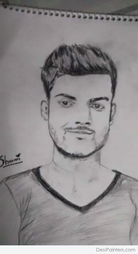 Pencil Sketch Of Virat Kohli - DesiPainters.com