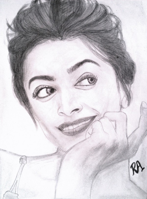 Pencil Sketch Of Deepika Padukone