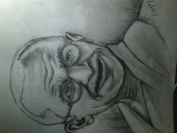 Pencil Sketch Of Mahatma Gandhi