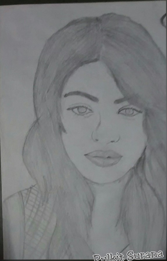 Pencil Sketch Of Priyanka Chopra - DesiPainters.com