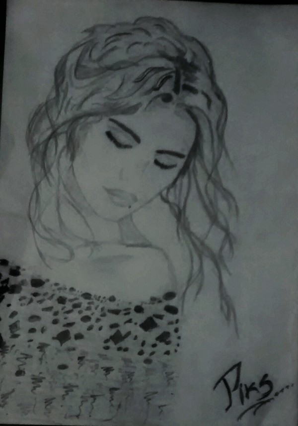 Pencil Sketch Of A Beautiful Girl