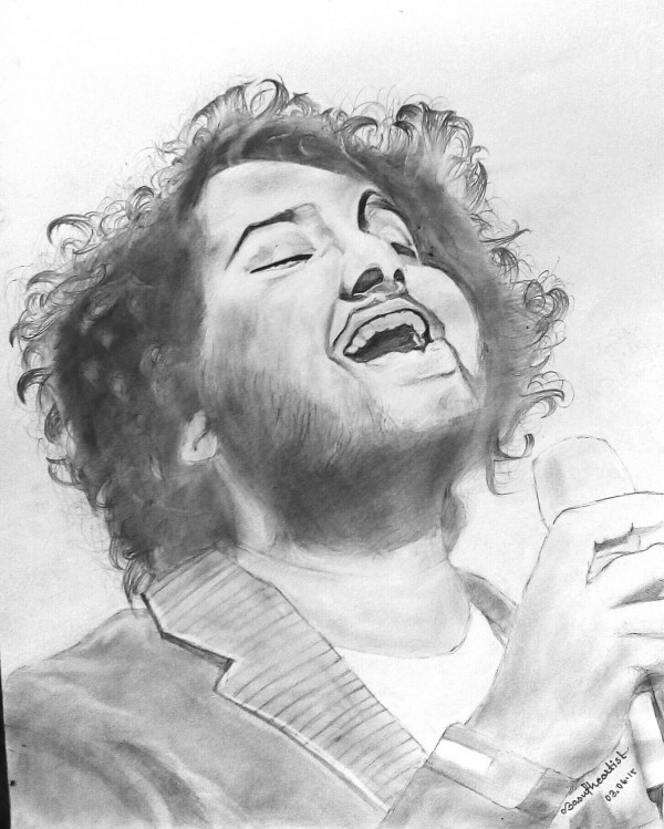 Pencil Sketch Of Arijit sing - DesiPainters.com