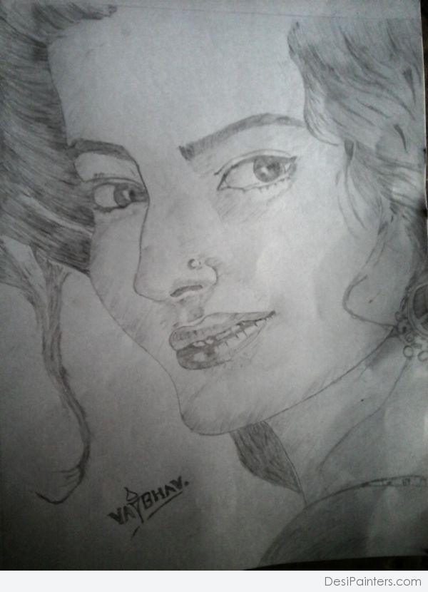 Pencil Sketch Of Sonam Kapoor
