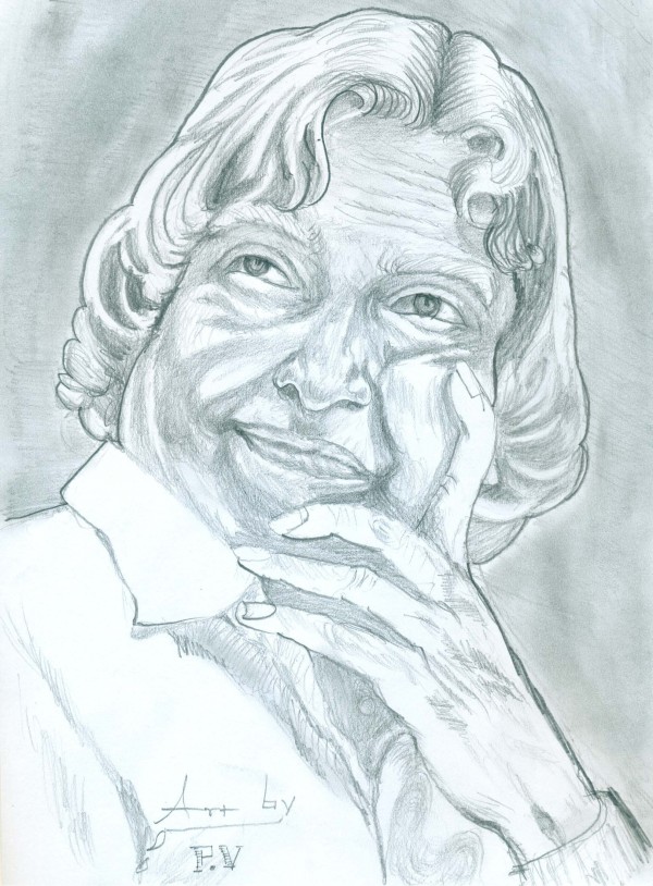 Pencil Sketch Of Bharat Ratna Dr. A.P.J. ABDUL KALAM