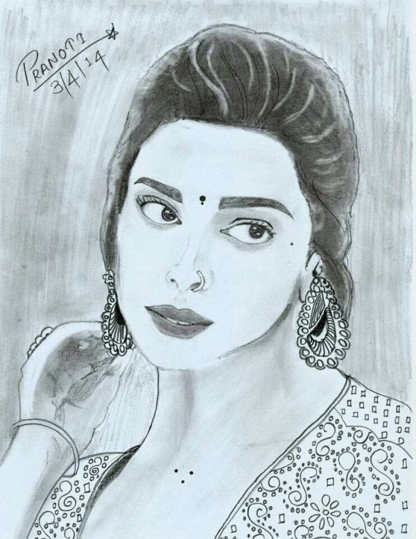 Pencil Sketch of Deepika Padukone