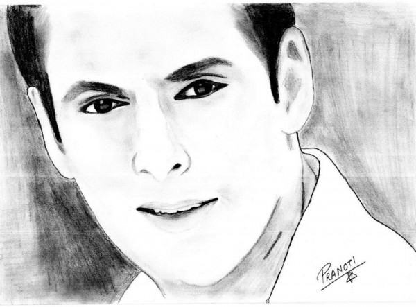 Pencil Sketch Of Handsome Actor Salman Khan - DesiPainters.com