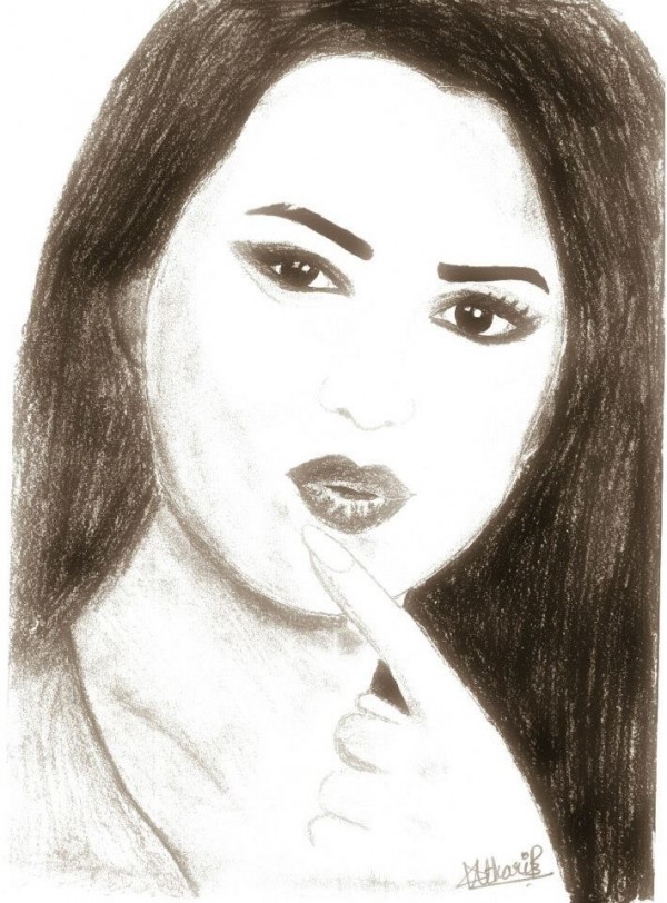 Pencil Sketch Of Sonakshi Sinha - DesiPainters.com