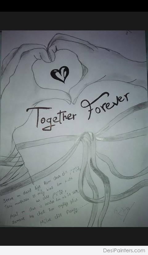 Pencil Sketch Of Love Forever