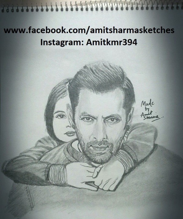 Pencil Sketch Of Moive - Bajrangi Bhaijaan