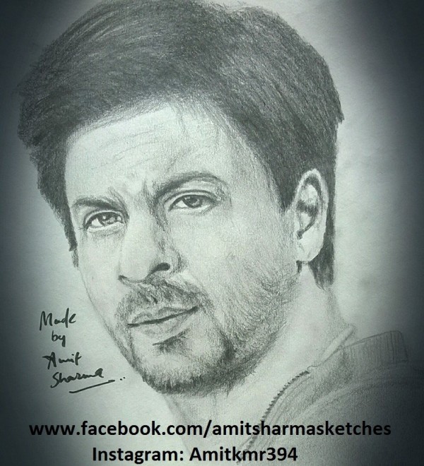 Pencil Sketch of Shah Rukh Khan - DesiPainters.com