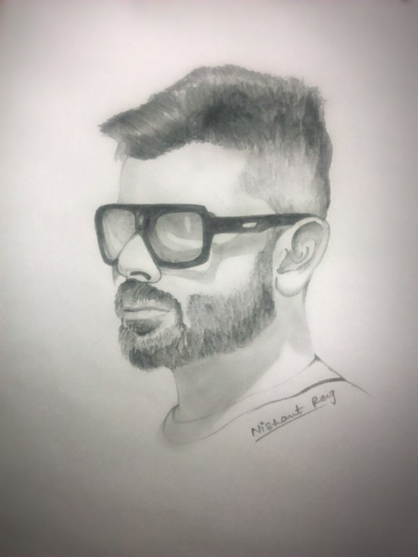 Pencil Sketch Of Virat Kohli - DesiPainters.com