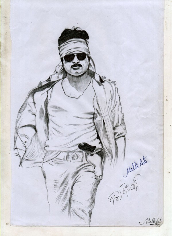 Pencil Sketch Of Gabbar Singh - DesiPainters.com