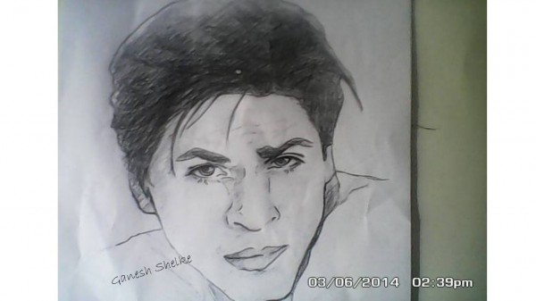 Pencil Sketch Of Shah Rukh Khan 
