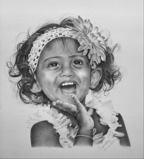 Marvelous Pencil Sketch Of Arusha - DesiPainters.com